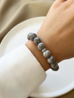 Серый браслет из яшмы 4455