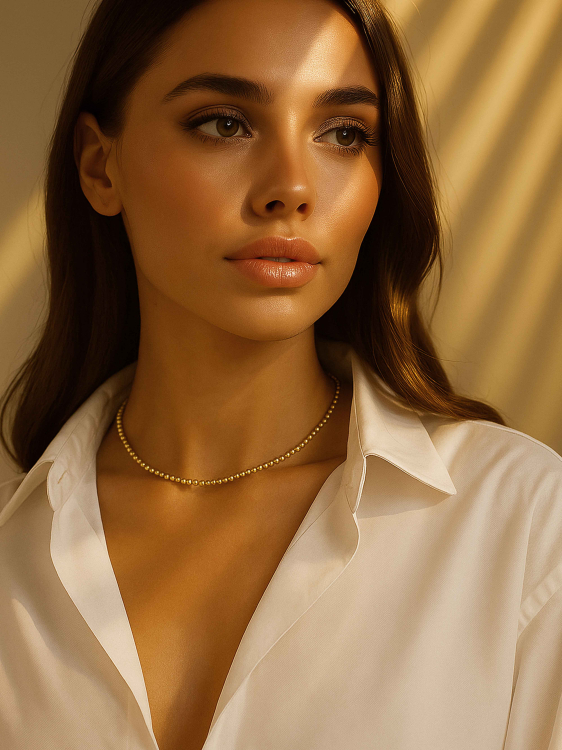 Choker aus goldenem Hämatit 5156