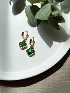 Серьги зеленые 5401