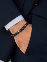 Черный браслет на руку мужской 3462