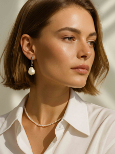 Ohrringe mit echten Perlen 5166