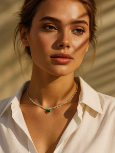 Halskette mit Edelsteinen 5409