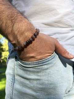 Браслет из агата мужской 4575