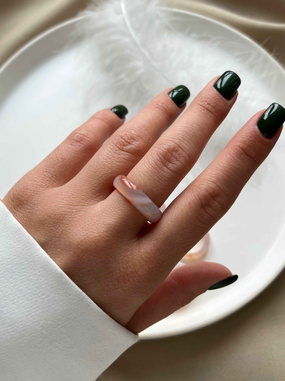 Brauner Achat-Ring 5224