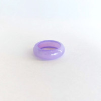 Фіолетове кільце з агату 5228
