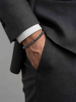 Мужской браслет из лунного камня 5114