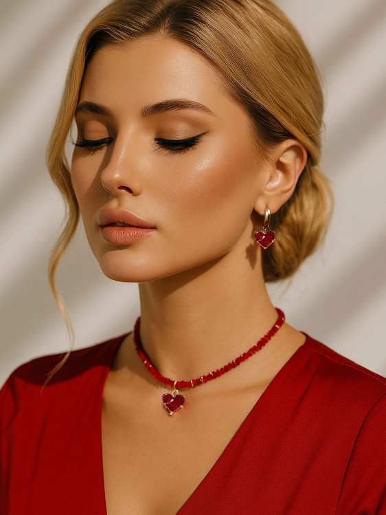 Красный чокер 4800