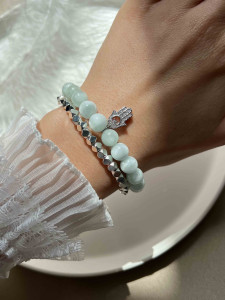 Набор браслетов ангелит и гематит 5231