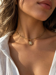 Hematite Sun Choker 1229 by Lebijou