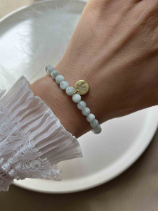 Браслет из ангелита с подвеской 5124