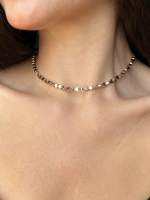 Heart-shaped hematite choker 5618 by Lebijou