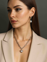 Крупная цепь с сердцем 4818