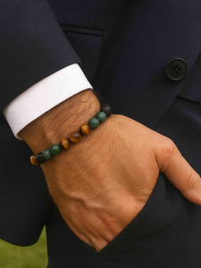 Мужской браслет из камней 4503