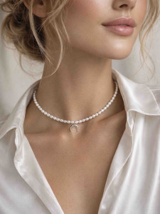 Жемчужное колье с лунницей 5484