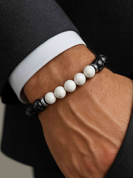 Herrenarmband aus Obsidian 4507