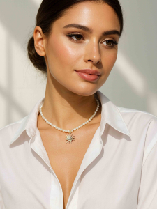 Чокер на шею перламутр 4782