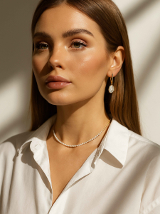 Choker made from Japanese beads and pearls 5185