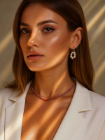 Чокер из натурального камня родонит 5069