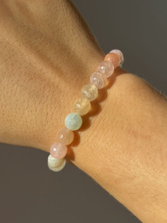 Multicolored agate bracelet 4833
