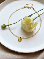 Желтый чокер из циркона 5073