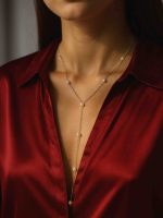 Цепочка на шею с жемчужинками 5637