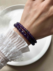 Set Armbänder aus Amethyststein 4630