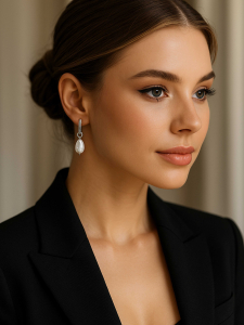 Earrings with pearls 5323