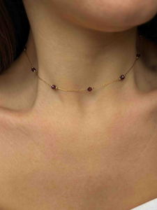 Цепочка с натуральным гранатом 5639