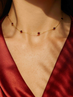 Цепочка с натуральным гранатом 5639