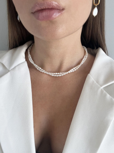 Double Row Pearl Choker 5324