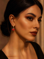 Heart-shaped earrings 5193