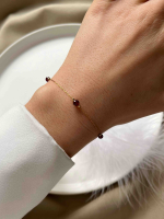 Цепочка на руку с натуральным гранатом 5640