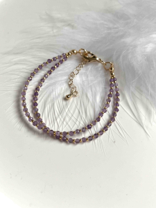 Двойной браслет из аметиста 5643