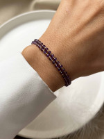 Двойной браслет из аметиста 5643