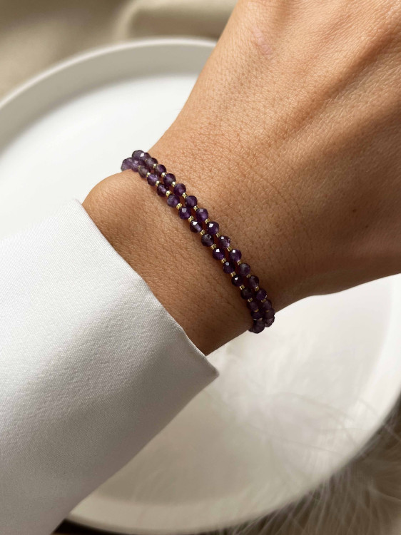 Двойной браслет из аметиста 5643