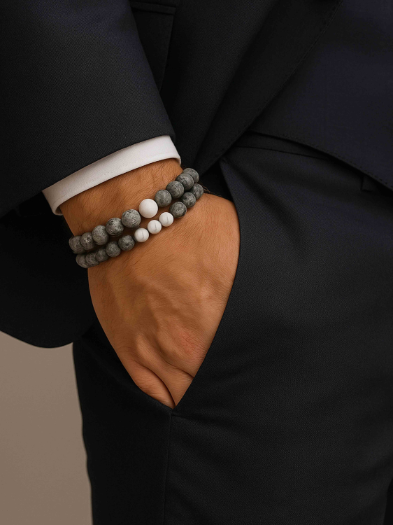 Pärchenarmbänder aus Natursteinen 4531