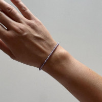 Темно-фіолетовий браслет із циркону 5086