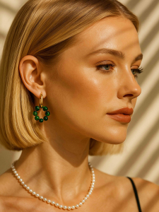 Ohrringe mit Katzenauge 5197 - transformierbar.