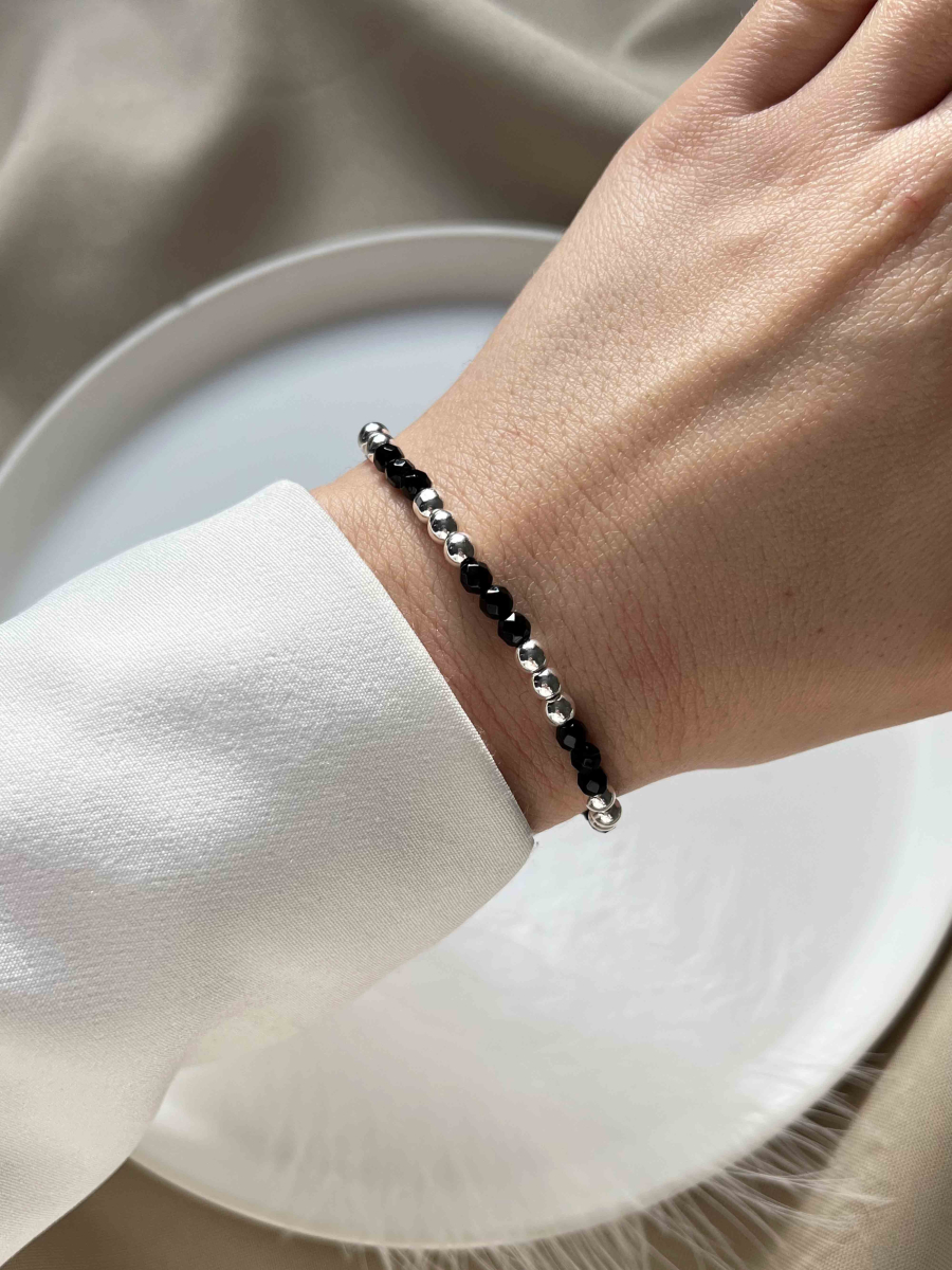 Armband aus Achat und Silber 4751 | Online-Schmuckgeschäft Lebijou