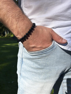 Браслет из агата мужской 4538