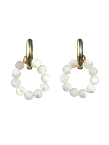 Transformer earrings with mother-of-pearl 5203