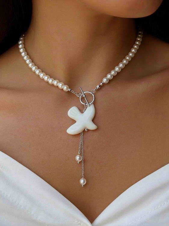 Колье горлица в серебре 5506