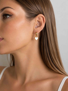 Heart-shaped earrings 5390