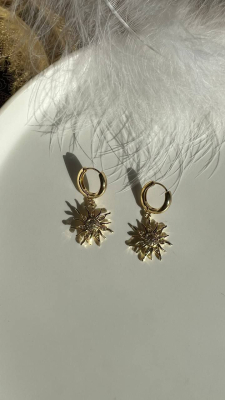 Сережки с солнцем 5439