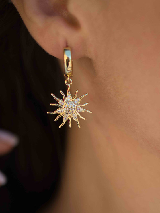 Сережки з сонцем 5439