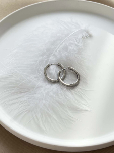 Round earrings in silver 5393