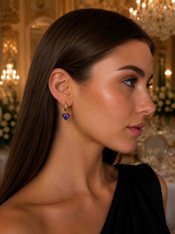 Heart-shaped earrings 4765