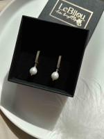 Сережки с подвеской жемчужина 5149