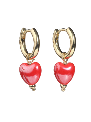 Сережки с сердцем 5278