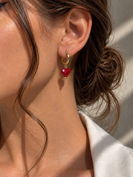 Сережки з серцем 5278